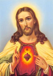 Herz-Jesu (mit flammendem Herz) DIN A4
